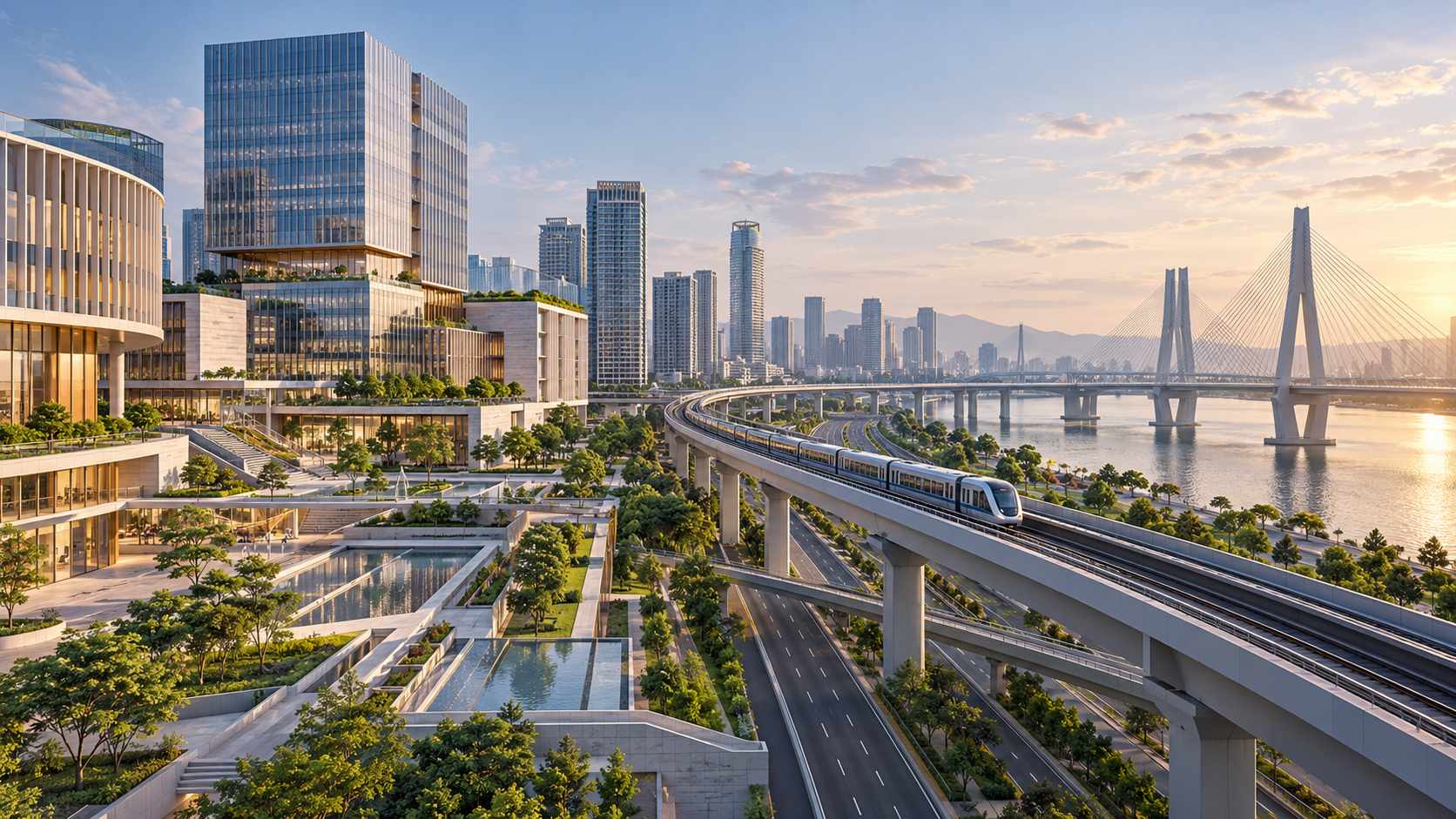 Infrastructure development rendering